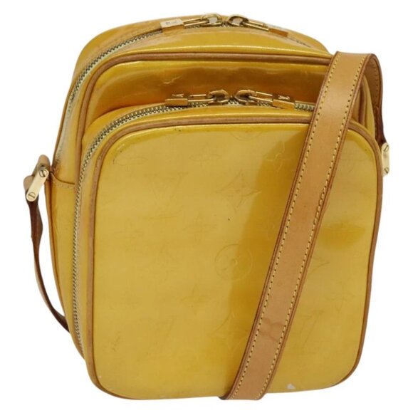 LOUIS VUITTON Monogram Vernis Wooster Bag Lime Yellow - Picture 1 of 16